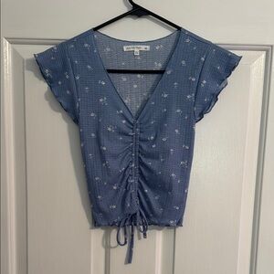 Blue Floral Women's Top